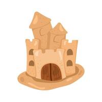 sand beach castle vector