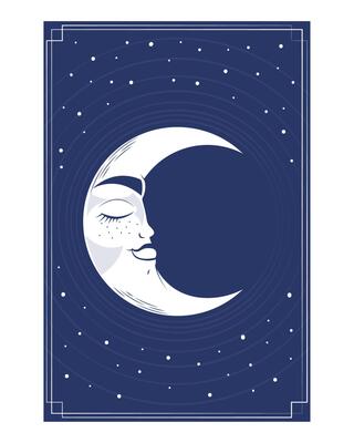crescent moon in space