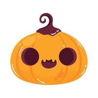 halloween pumpkin kawaii vector