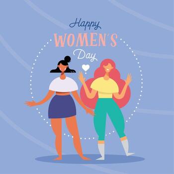 happy womens day celebration vector