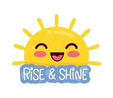 rise and shine sun vector