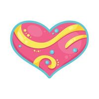 heart love hippie style vector