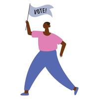 afro male voter vector