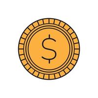 coin money dollar vector