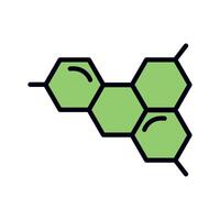 estructura molecular verde vector