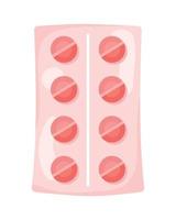 medical pink pills vector