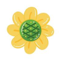 yellow flower garden decoration vector