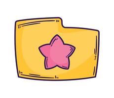 folder file with star vector