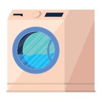 pink washing machine appliance vector