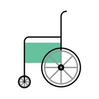 green wheelchair disabled vector