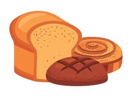 bread and roll vector