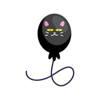 balloon helium with cat face vector