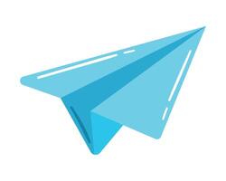 paper airplane flying vector