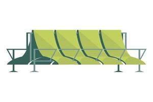 sillas verdes para sala de espera vector
