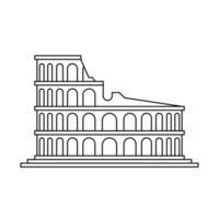monumento famoso del coliseo de roma vector
