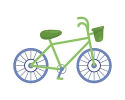 green bicycle ecology vehicle vector
