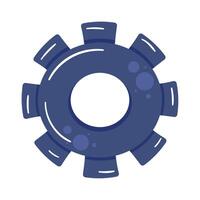 blue gear cog machine vector