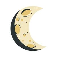 crescent moon space outer vector