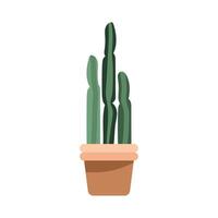 cactus houseplant in pot vector