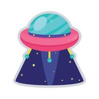 ufo space outer sticker vector