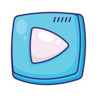 botón azul del reproductor multimedia vector