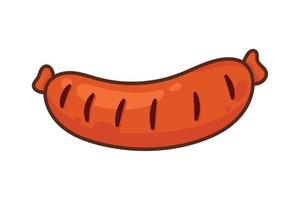 delicious sausage food vector