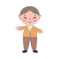 korean blond man standing vector