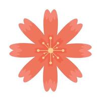 red flower garden vector