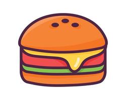 fresh burger fast food vector