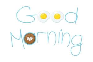 good morning lettering vector