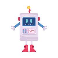 electric square robot vector