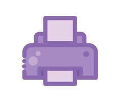 printer machine purple vector