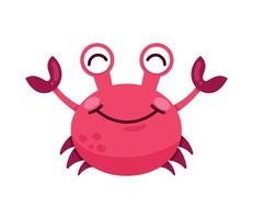 red crab sealife creature vector