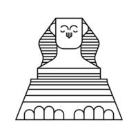 great sphinx of giza famous landmark vector