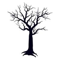 dry tree silhouette vector