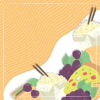 nutritive food ingredients frame vector