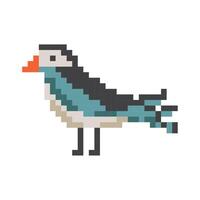 bird pixel art style vector