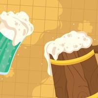 saint patricks day beers vector