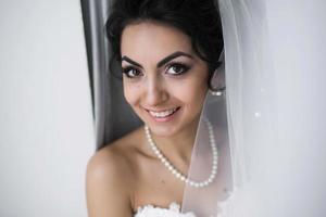 Preparation of adorable bride. photo