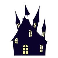 halloween dark castle vector