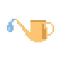 watering pixel art style vector