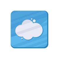 cloud weather app button vector