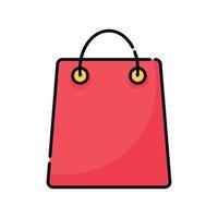 red shopping bag vector