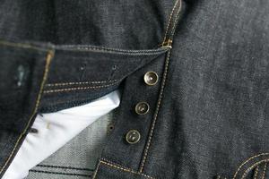 Selvedge denim jeans closeups photo