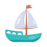 sailboat ship transport vector