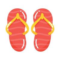 red flip flops accessories vector