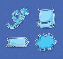 notes and daily four icons vector