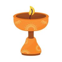 diwali ceremony candle cup vector