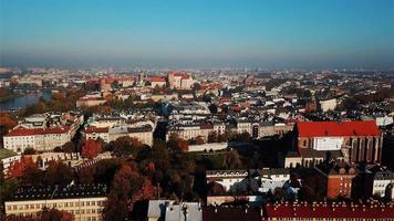 Aerial View of Krakow, Wawel, Royal Castle, Poland, photo