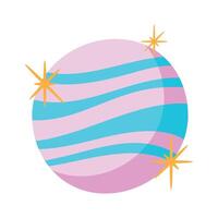 pink planet space outer vector